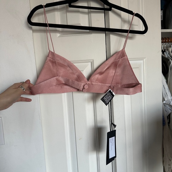 Alex Perry Blush Satin Bralette - Picture 6 of 8